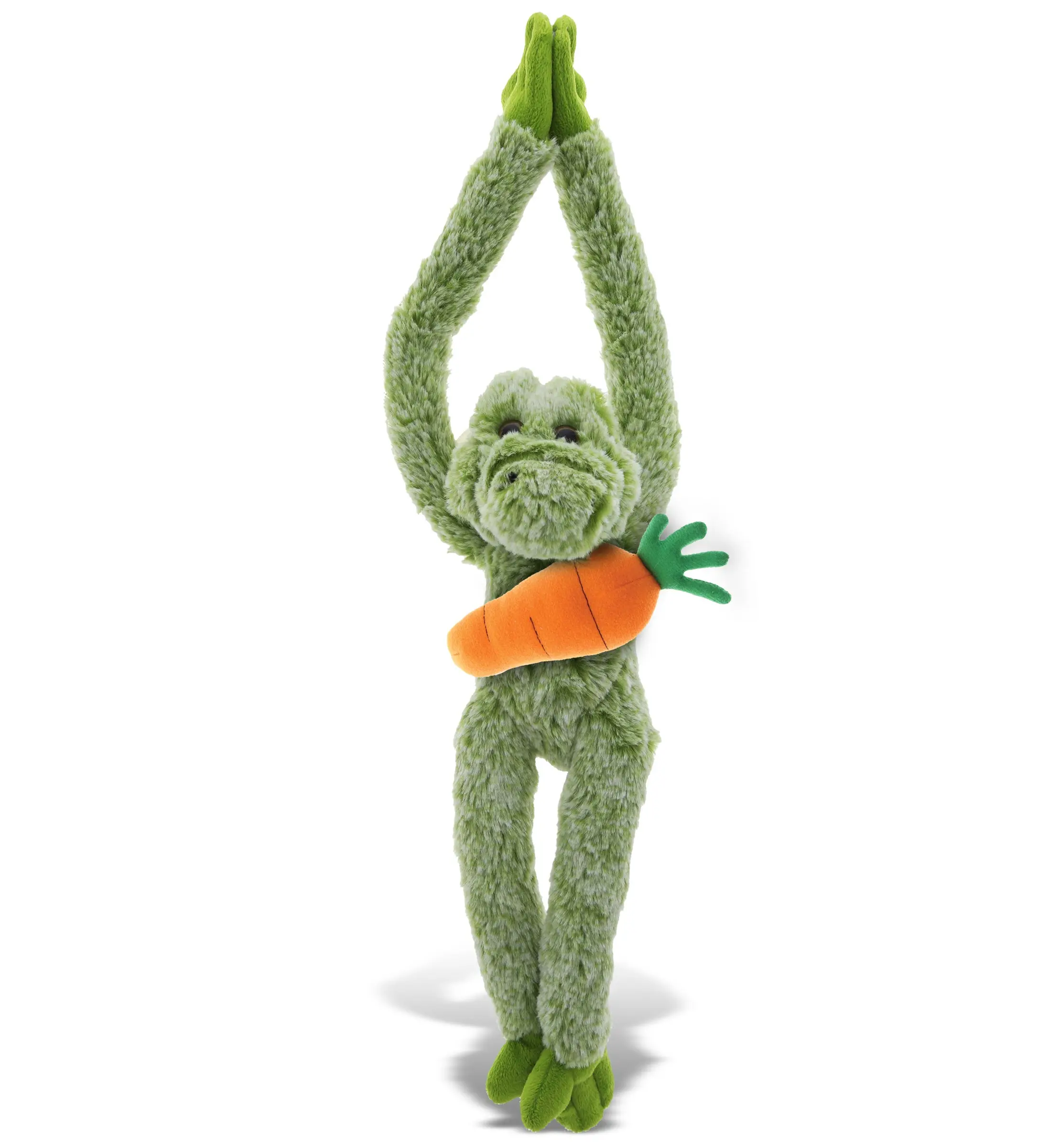 DOLLIBU 15-In Super Soft Polyester Fabric Stuffed Alligator Toy - Long Arms, Carrot Accent, 21lx6wx3.5h Inches, Easter Gift for Kids, Bedroom Decoration