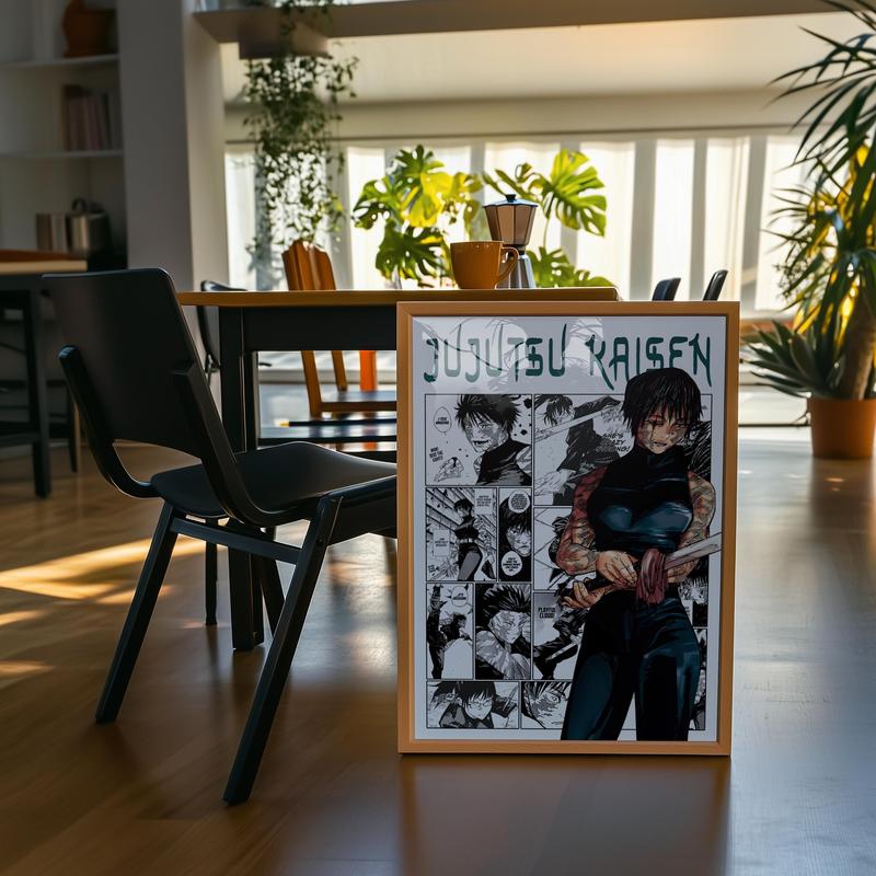 Jujutsu Kaisen Maki Poster Matte, Maki Zenin Character Print, Manga Room Decor, Anime Wall Art
