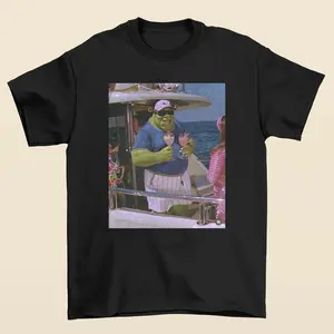 Shrek Vacation Mode Graphic T Shirt Funny Shrek Meme Unisex Tee