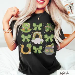 St Patricks Day Shirt, Retro Rainbow Clover Tee