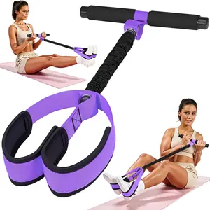 Upgraded Durable Pedal Resistance Band with Handle, Thickened Latex Tubes and Soft Foam Fabric Foot Pedal, Sit Up Exercise Equipment for Abdomen, Waist, Arm, Core/ABS, Leg, Physical Therapy