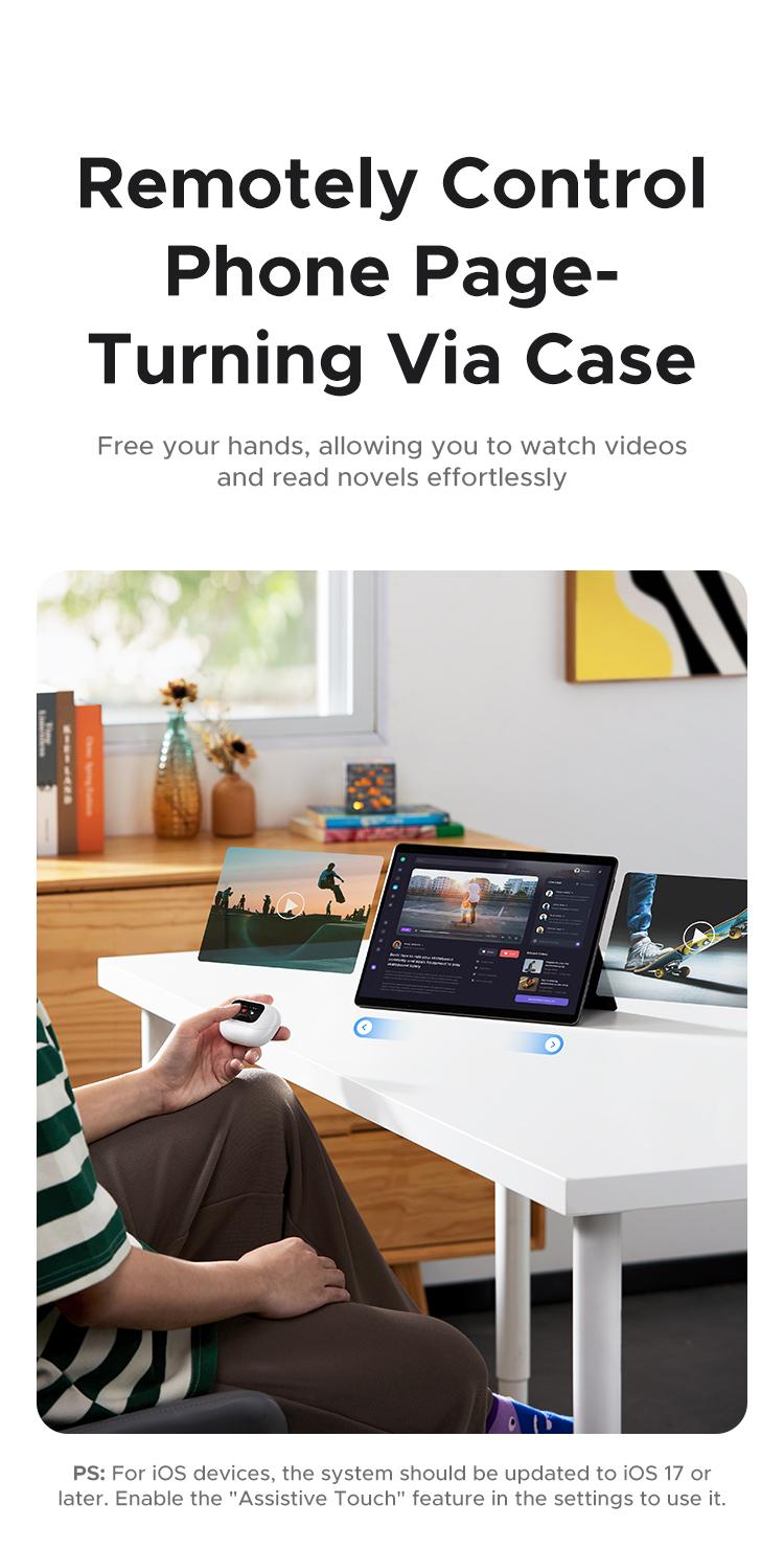 UGREEN S6 Magic Clip-on Design Wireless Earphones, Built-in Mic High-quality Sound Earbuds, with LCD Screen Display, 30H Long Playtime Touch Headphones-TikTokShopBlackFriday ,TikTokShopJumpstartSale