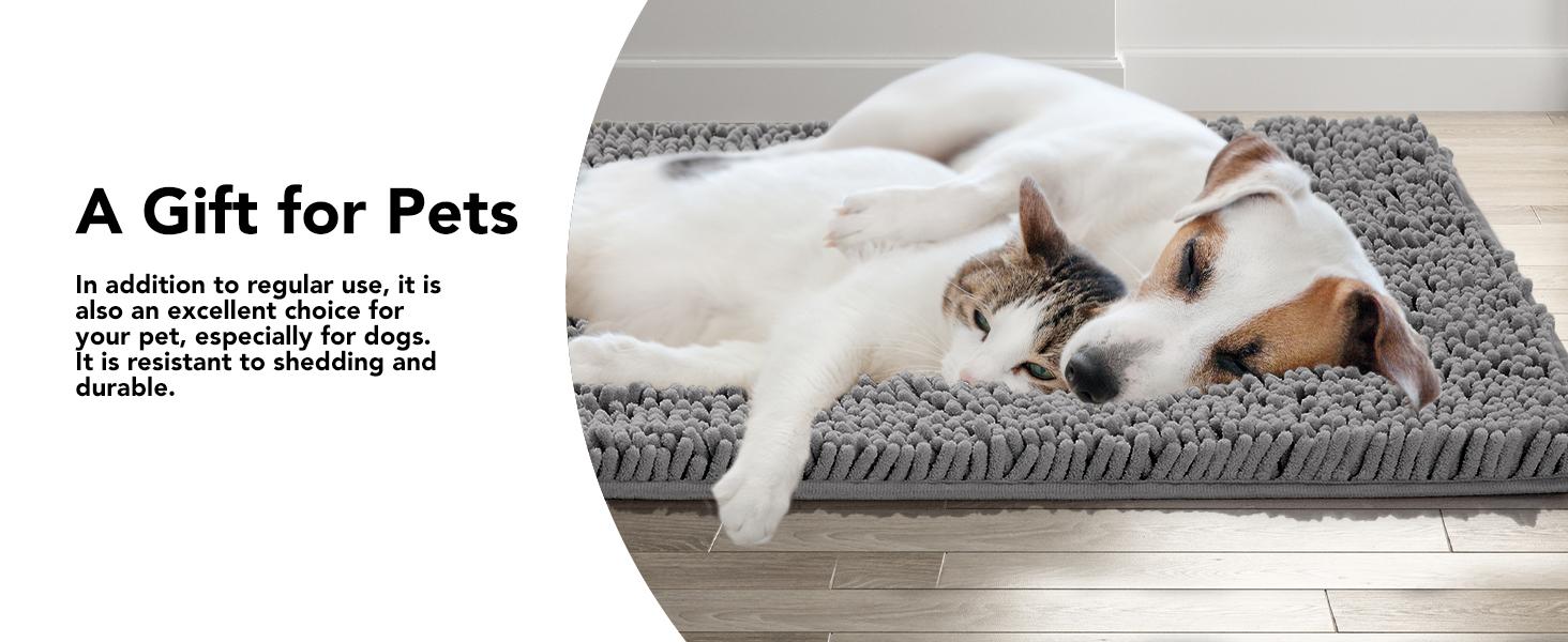 Deconovo Bathroom mat, Water Proof, Toilet Lid Mat & Bath Mat, Bath Rugs, Summer Bathroom Accessories, Machine Washable Low Pile Rugs for Living Room