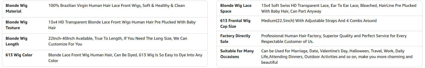 【Lemoda Outlets Sales 】Lemoda Outlet Deals 613 Lace Front Wig Human Hair 613 hd lace frontal wig 13x4 Blonde Lace Front Wigs Human Hair 200 Density Straight Lace Frontal Wigs Human Hair Pre Plucked With Baby Hair For Women