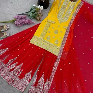 Premium high-quality party where heavy work Indian sarara sut Women's Ethnic Wear • Stitching: Fully Stitched & Ready