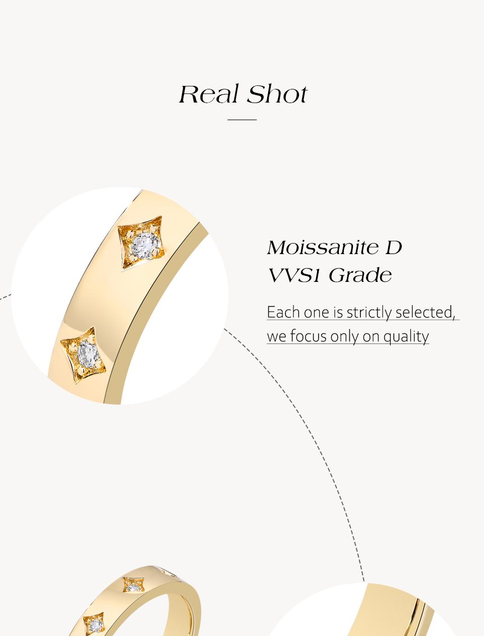 ATTAGEMS D VVS1 Color Round Cut 1.4MM Synthetic Moissanite Ring for Women Men Unisex 925 Sterling Silver Classic Solitaire Eternity Full Band for Engagement New Jewelry R295