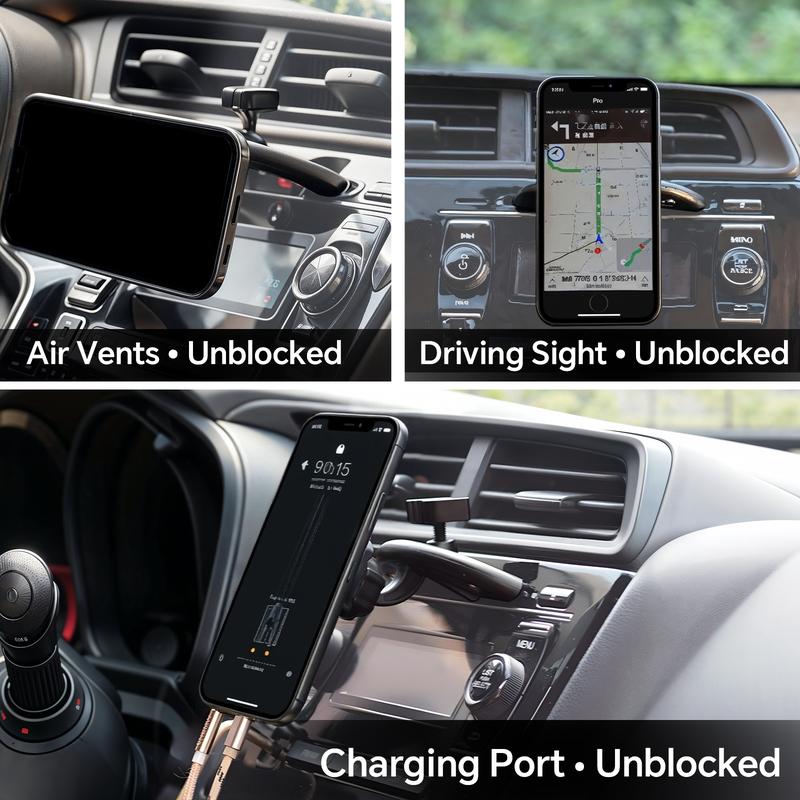 【PASLDA】 Magnetic CD Slot Car Mount for CarPlay Screens 7-inch Monitors & Phones High-Magnetism Anti-Shake Secure Mount with Anti-Slip Pads