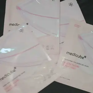[medicube] PDRN Pink Collagen Gel Mask 4 Sheets Salmon DNA Color Changing Pink Glow Collagen Facial Mask Korean Skincare