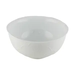 Jingdezhen Ceramic Dinnerware Set - "Guo Se Tian Xiang" Translucent White Glaze Soup Bowl & Plate - 8-Inch
