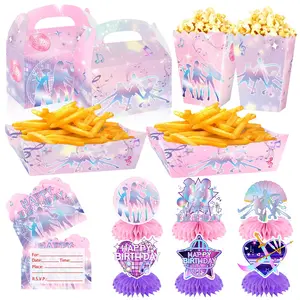 [Kids' Party Tableware] Rice Puff Box/French Fry Box/Croissant Box/Honeycomb Decoration/Backdrop Cloth, Birthday Backdrop Cloth, Favor Gift, Invitation Card Box, Birthday Party Decoration, Disposable Tableware, Birthday Gift
