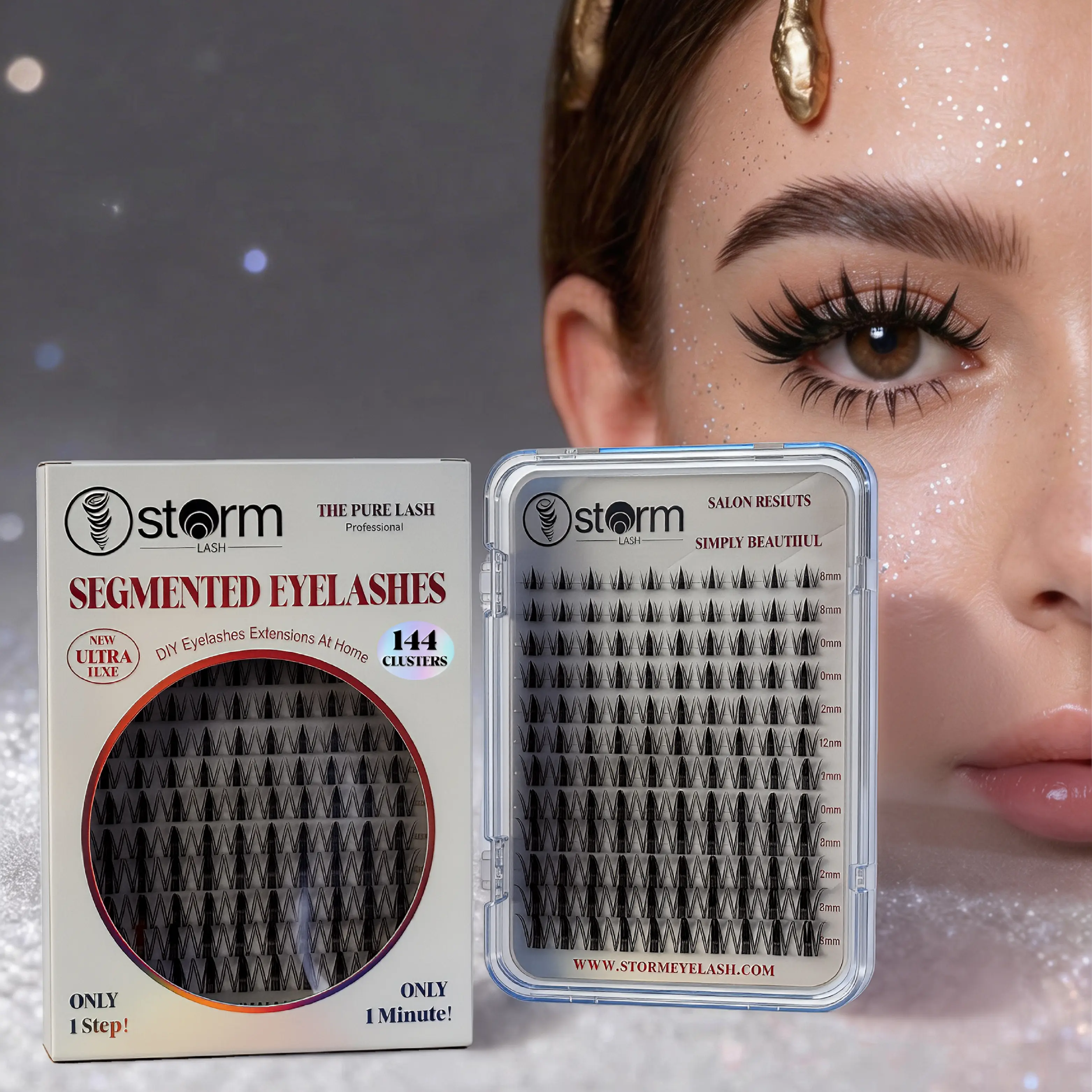 ST-AURA | DIY Lash Clusters 8-18mm | D Curl 3D Volume | Ultra-Soft Eyelash Extensions | Salon Results in 1-Min