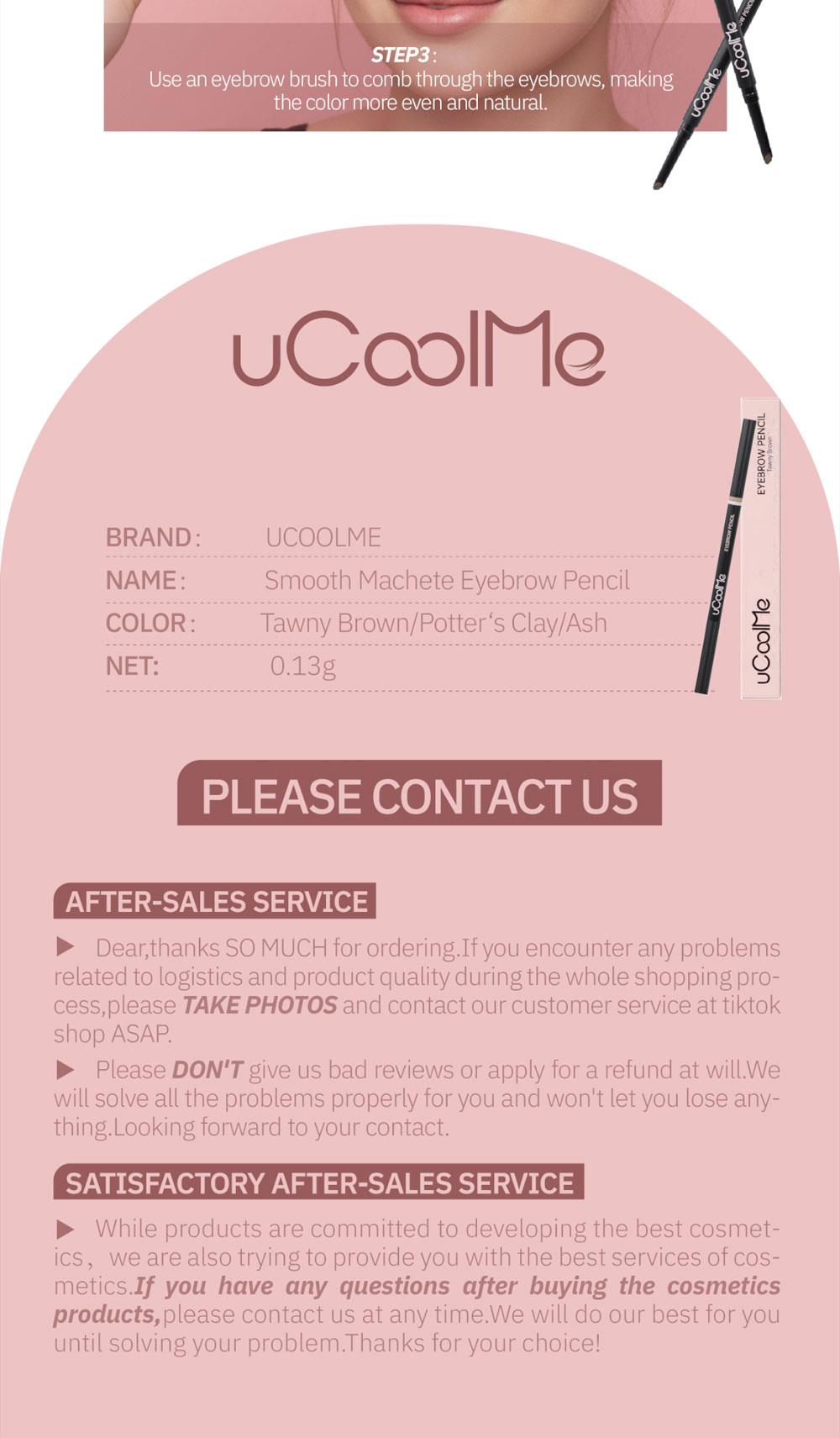 uCoolMe Smooth Machete Eyebrow Pencil, 1 Count Long Lasting Real Hair Brow Pencil, Waterproof Blade Eyebrow Pencil –Eye Brow Makeup Tool, Makeup Accessories, Cosmetic Product for Women 24H Stay, No Smudge, Easy Natural Brows TikTokShopHolidayHaul