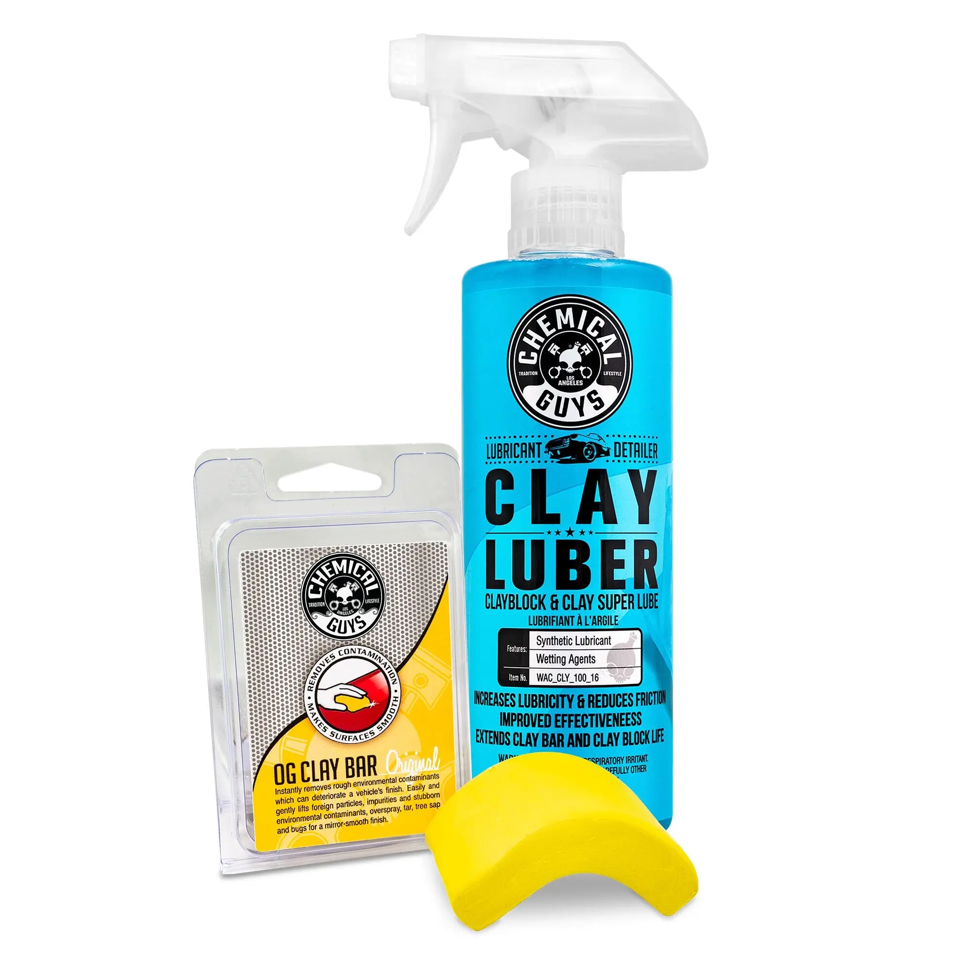 Light/Medium Clay Bar Starter Bundle, Car Detailing Supplies, Clay Block, Contaminant Removal