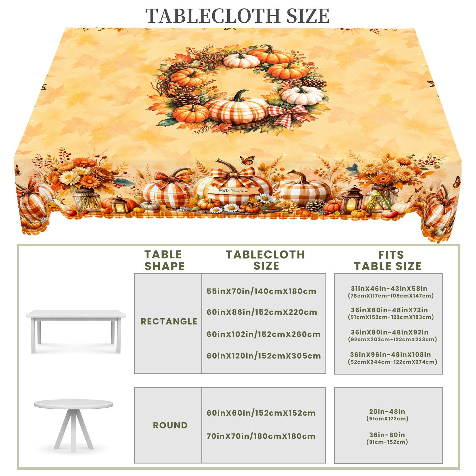 PLUMLIK Vibrant Fall Tablecloth with Buffalo Plaid Pumpkin Sunflower Patterns, Autumn Yellow Rectangular Round Table Cover Suitable for Thanksgiving Day Holiday Party, Indoor Outdoor Decor, Farmhouse Harvest Table Decoration, Home Kitchen Festive Decor PLUMLIK Vibrant Fall Tablecloth with Buffalo Plaid Pumpkin Sunflower Patterns, Autumn Yellow Rectangular Round Table Cover Suitable for Thanksgiving Day Holiday Party, Indoor Outdoor Decor, Farmhouse Harvest Table Decoration, Home Kitchen Festive Decor