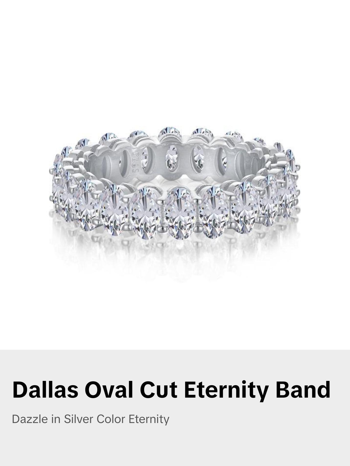 Dallas Oval Cut Eternity band