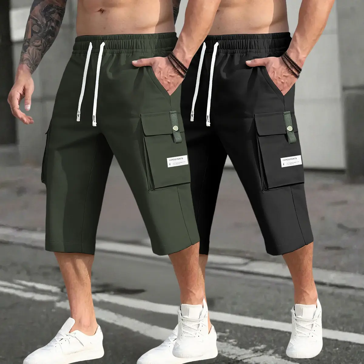 Military green + black