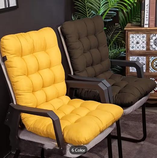 2 pcs Durable Polyester Outdoor Cushion - Hand Washable, Comfortable And Soft, with Straps, Full Back Support Fabric Seat Cover, Suitable for Courtyard Furniture, Outdoor Seats, And Indoor/outdoor Use, Patio Cushions, Patio Furniture Cushions,