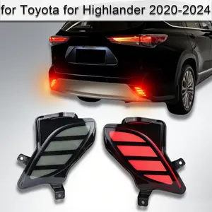 Replacement Rear Bumper Light Covers for Toyota Highlander 2020-2024, 2 Pieces