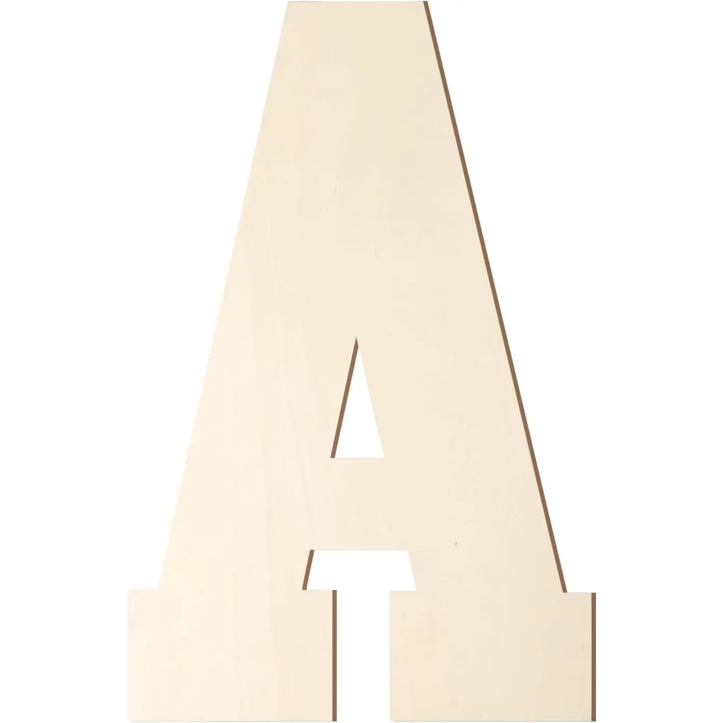 Wooden Letters 12 Inch, Large Wooden Letter A Shape Cutout Big Unfinished Vintage Sports Varsity Style Wood Alphabet Letters for Wall Decor Nursery Name Painting Crafts Party Room Home Decoration