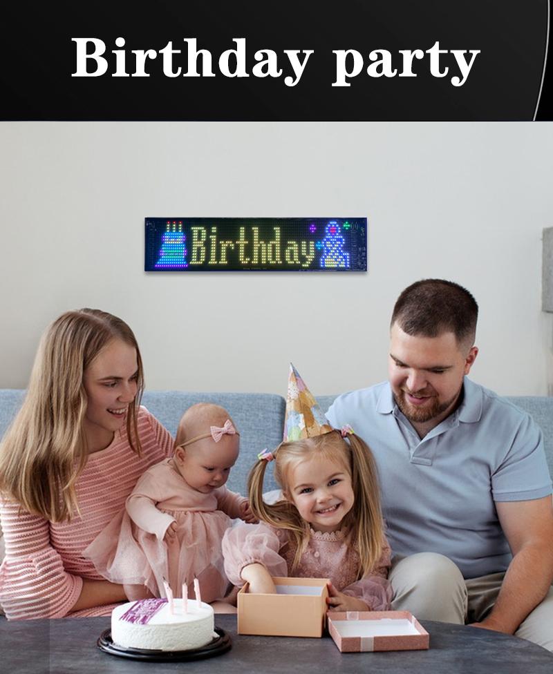 Customizable Bluetooth App Control LED Sign for Store, Car, Bar, Hotel with Programmable Text & Animations