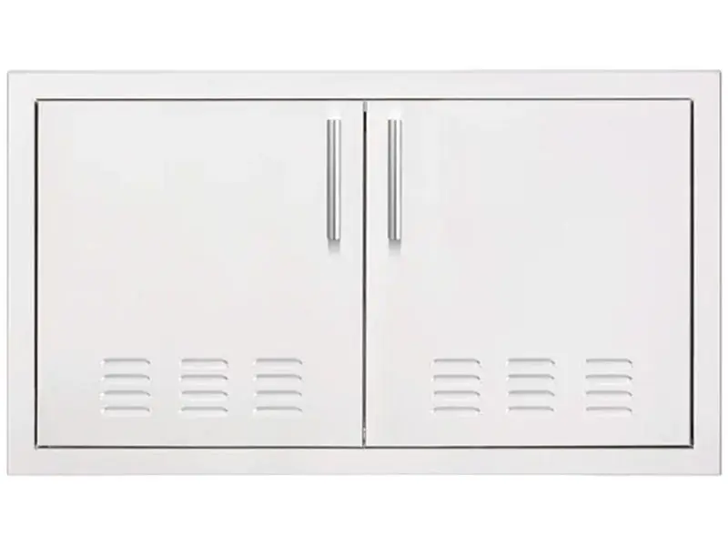 Summerset DD-33V 33 in. Outdoor Metal Rectangular Double Access Door with Hidden Hinge, Vented 2024 Handle and Enhanced Ventilation