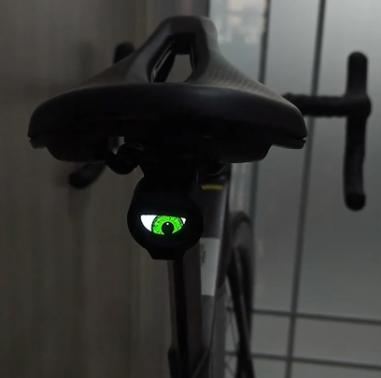 BougeRV Demon Eye Bikes Taillight,  Led Dynamic Devil Eyes Light for Bicycle with Muti Colors Modes and DIY Personalized Light Display, Waterproof, USB Rechargeable, for Smart Bikes,Cycle (with Bracket)