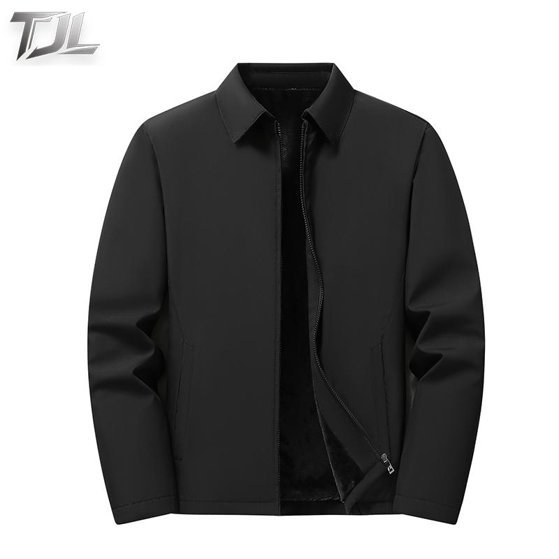 TJL Men's Black Jacket - Lightweight Stylish Zip-Up Outerwear | Classic Fit | Versatile Everyday Coat mens  winter  jacket mens  zip  up bg a the label