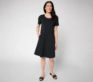 Denim & Co. Regular So Soft Jersey Short Sleeve Dress