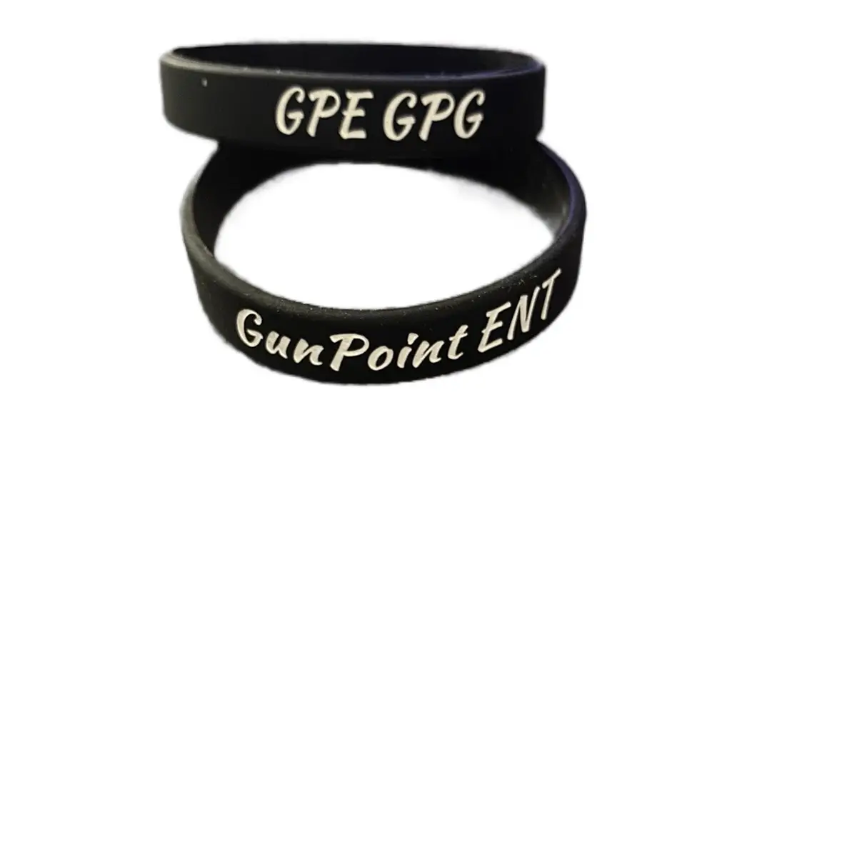Rubber bracelets with label name