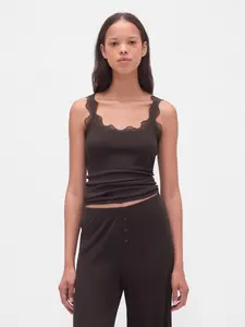 Gap Women's Mini Rib Lace PJ Tank Top