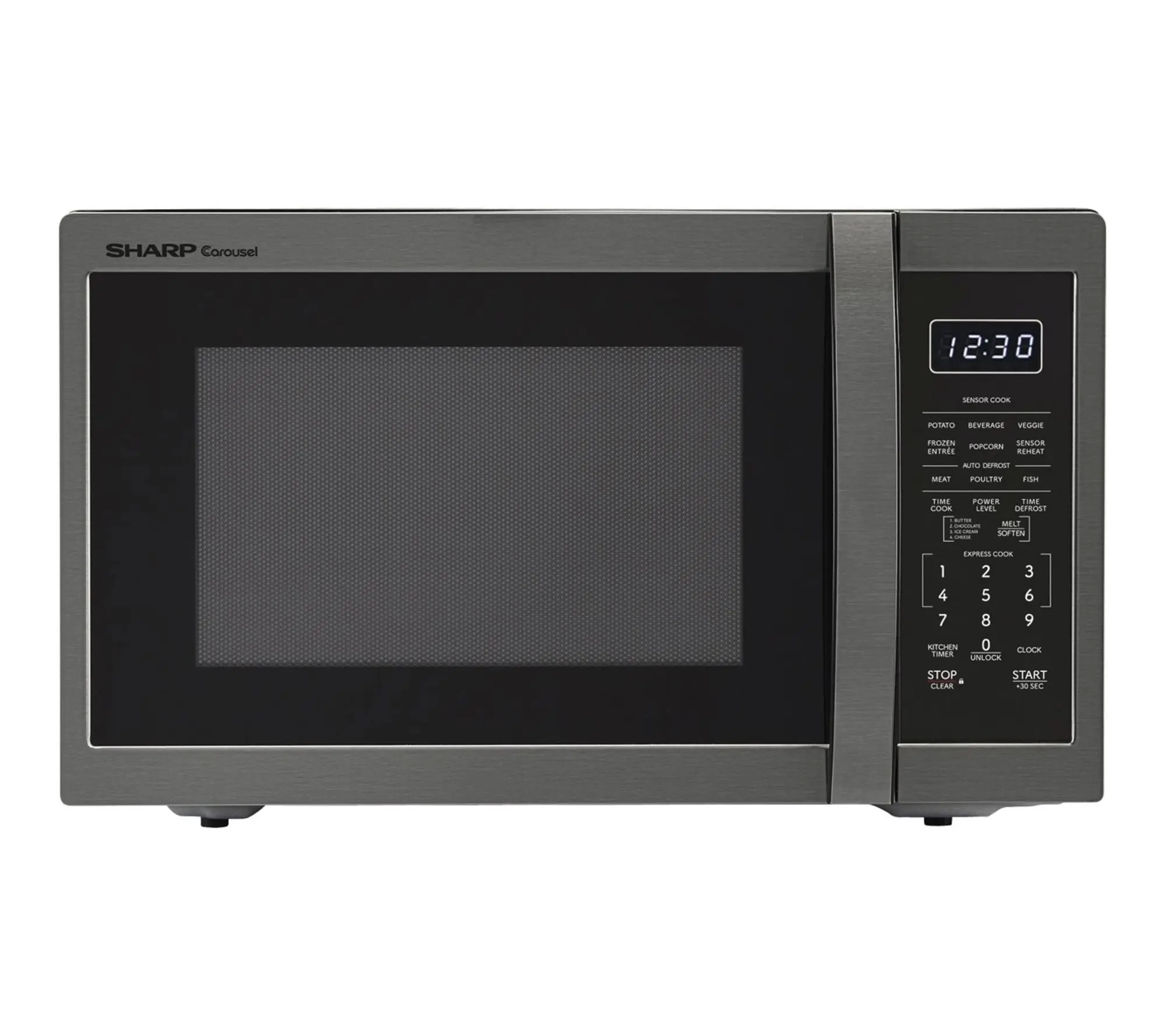 Sharp 1.4 Cu. Ft. Black Stainless Steel Countertop Microwave