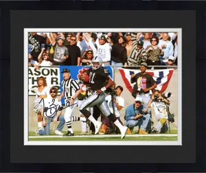 Framed Tim Brown Las Vegas Raiders Autographed 8'' x 10'' Running Stands Behind Photograph - Fanatics Authentic Certified