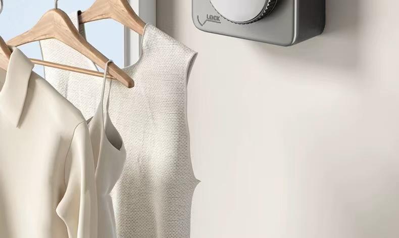 15.1 Ft 40LB Heavy-Duty Retractable Clothes Line - Wall Mounted Indoor and Outdoor Clotheslines - Durable, Space-Saving, and Easy to Install Laundry Line Solution Accessories