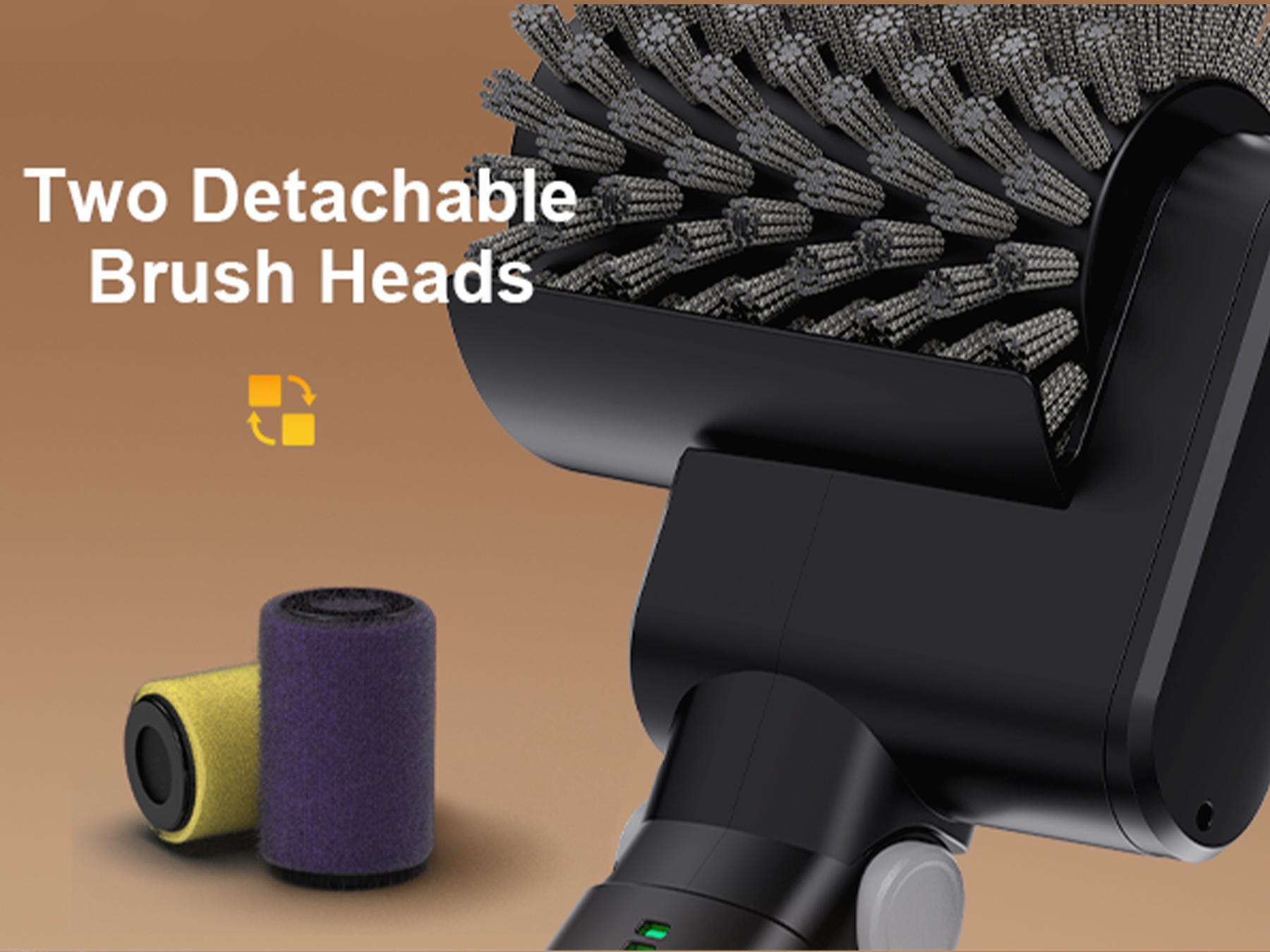 IJF Heavy Duty Electric Rotating Grill Brush Cordless, Powerful BBQ & Griddle Power Scrubber, 120–150 Min Battery Life, No Loose Bristles, 3 Cleaning Attachments