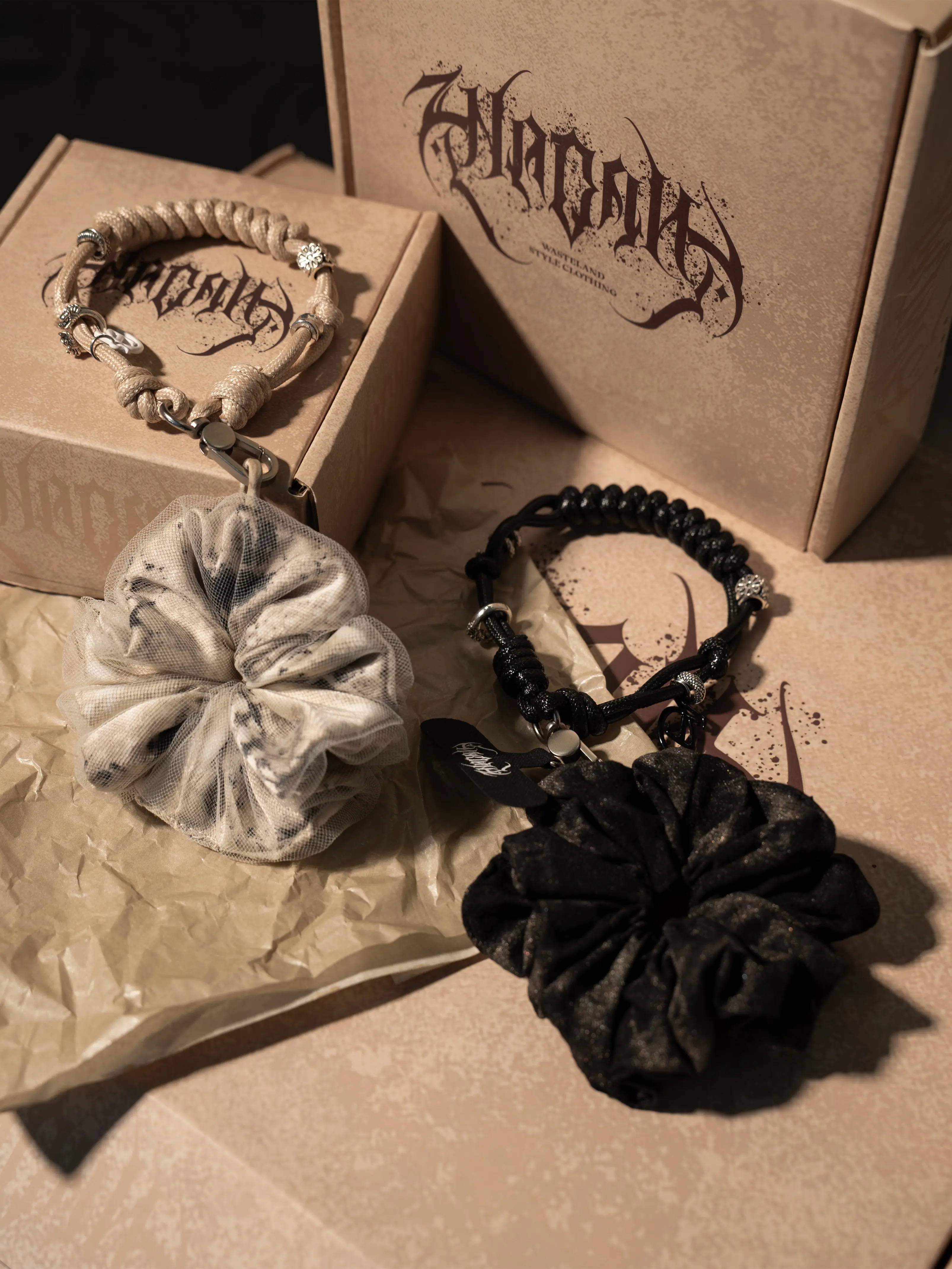 Danazana Original Design Stardust & Viper Mist Dual-Use Hair Scrunchie Phone Strap, Durable Braided Rope
