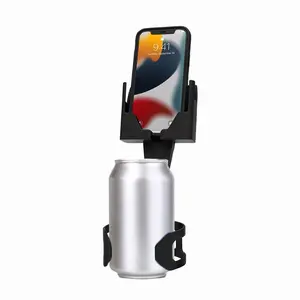 (Closeout sale) 2 in 1 Car Cup Holder Expander and 360 Rotatable Cell Phone Holder Multi functional Vehicle Phone Mount
