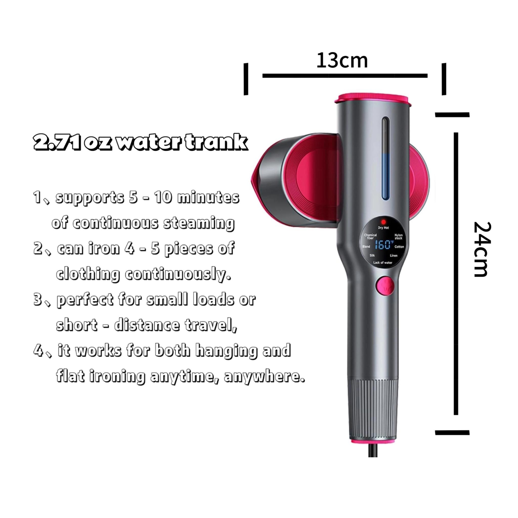 【Live Stream Exclusive】Dr.Flash 2-in-1 Steam Iron & Clothes Steamer Handheld Portable Garment Steamer Wrinkle Remover, Fast Heat-Up, Large Soleplate, 80ml Water Tank - Lightweight for Home, Travel, and Office Use