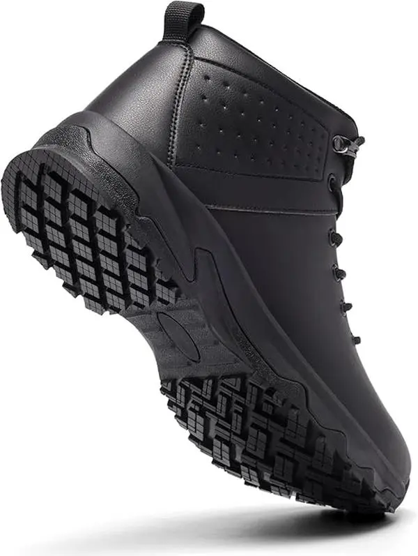 Men's Slip-Resistant Work Boots, Lightweight Microfiber Ankle Safety Footwear with a Reinforced Toe for Chefs and Kitchen Staff, Shoe, Work & Safety Footwear, Work Protective Shoes, Chic