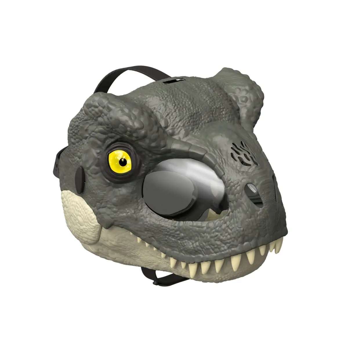 Mattel JCH04 Jurassic World T-Rex Rage 'N Roar Mask, Festive Party Accessory with Comfortable Light Design, Eye-Friendly Strap
