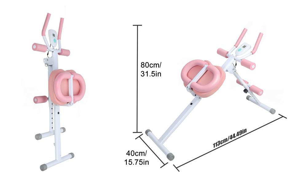 Abdominal Muscle Training Machine | Adjustable Home Abdominal Training Equipment | Foldable Design with Knee Protection Pads | Suitable for Home & Gym Workouts! capacity home gym equipment height level