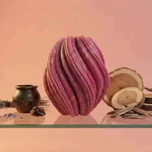 Fusion Sculptural Candle • Merlot Glow & Lavender (Small)