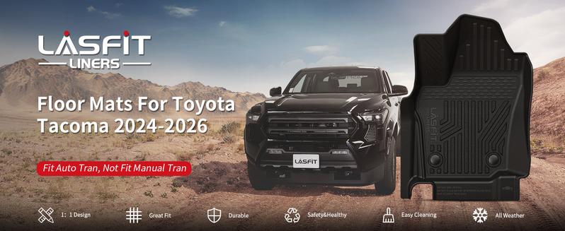 Lasfit fit for 2024-2026 Toyota Tacoma 1st Row Floor Mats, Fit Auto Transmission Only Lasfit fit for 2024-2026 Toyota Tacoma 1st Row Floor Mats, Fit Auto Transmission Only