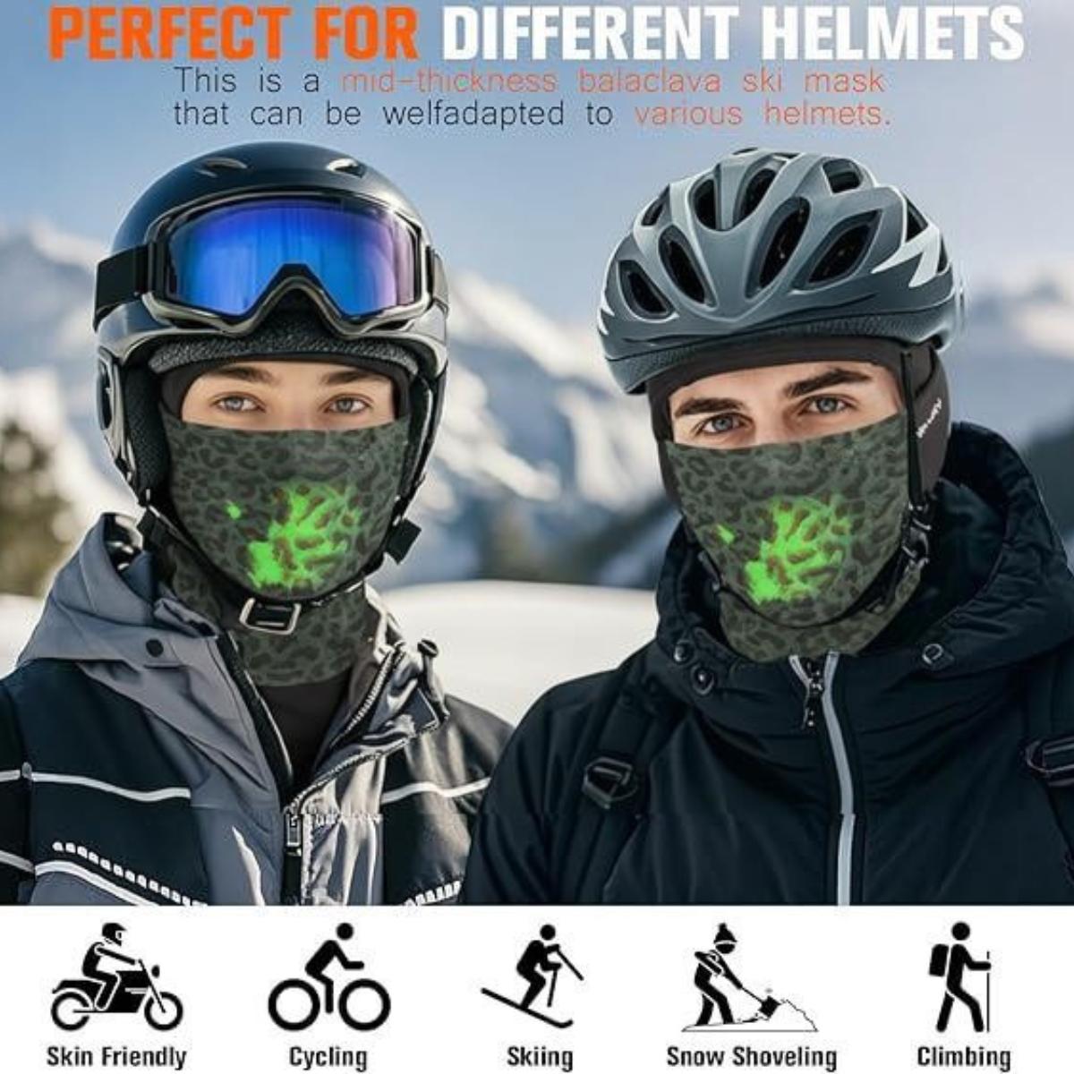 Heat Reactive Balaclava, Unisex Temperature Sensitive Color Change Ski Mask, Face Mask & Neck Gaiter for Skiing, Motorcycle, and outdoor, Breathable, Warm, Windproof Sports Gear Christmas Gift UV Protective Set Protection Ski Balaclava Mask