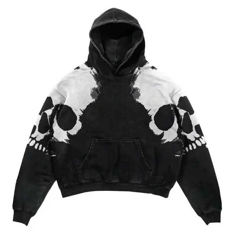 hysteric glamour studded skullberry hoodie - TikTok Shop