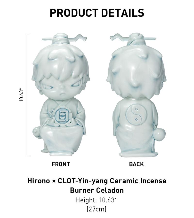 POP MART Hirono × CLOT-Yin-yang Ceramic Incense Burner Celadon