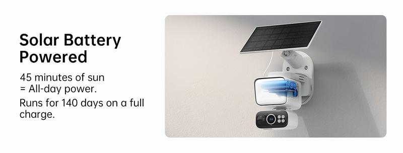 TP-Link & Tapo C615F Kit Solar Dimmable Floodlight 360° Pan/Tilt Security Camera Kit,2K 3MP  360° AI Tracking  Outdoor Wireless w/Solar Panel  Free Person/Vehicle Detection  Hack-Proof Security | Alexa & Google Home