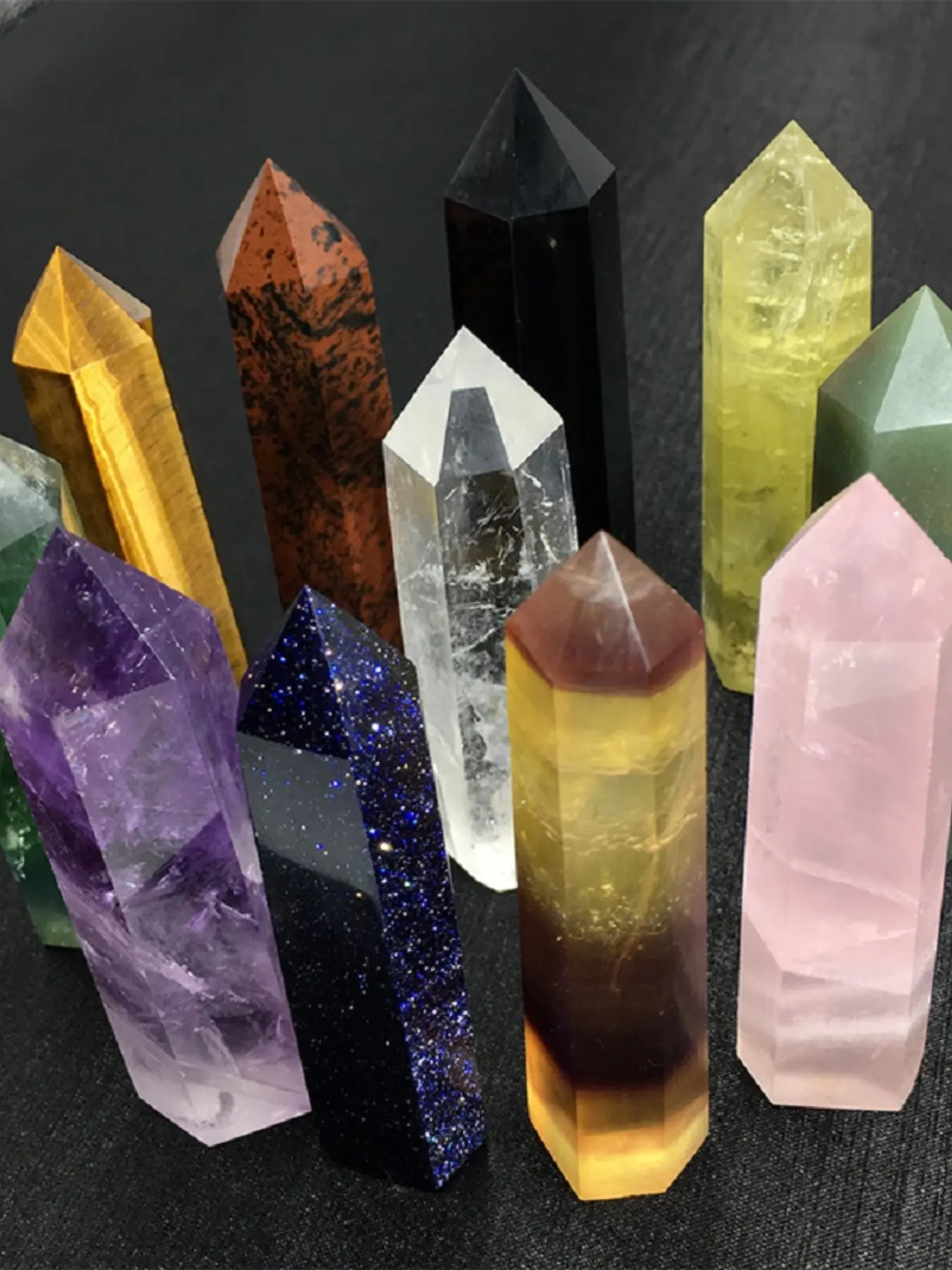 Natural Stone Single-Pointed Hexagonal Column Natural Crystal Tower,3.14-3.54inch, Perfectly Polished Natural Pocket Stones, Exquisite Crafts, Ideal Gifts, Gemstones And Crystals, Natural Stone Decor, Crystal Decorative Ornaments