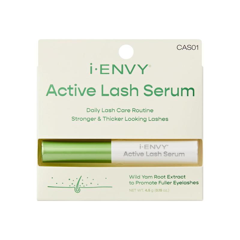 I-Envy Active Lash Growth Serum with Wild Yam Extract for Stronger, Thicker & Healthier Eyelashes, Botanical Infused Lash Enhancer Daily Treatment