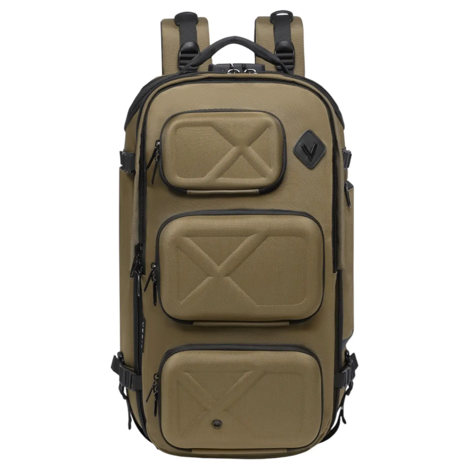 Expandable Backpacks for School, Water-Resistant Ballistic Nylon Travel Bag with 17.3-Inch Laptop Compartment, Anti-Theft Lock & Shoe Pocket, Backpack For Travel, College Backpack