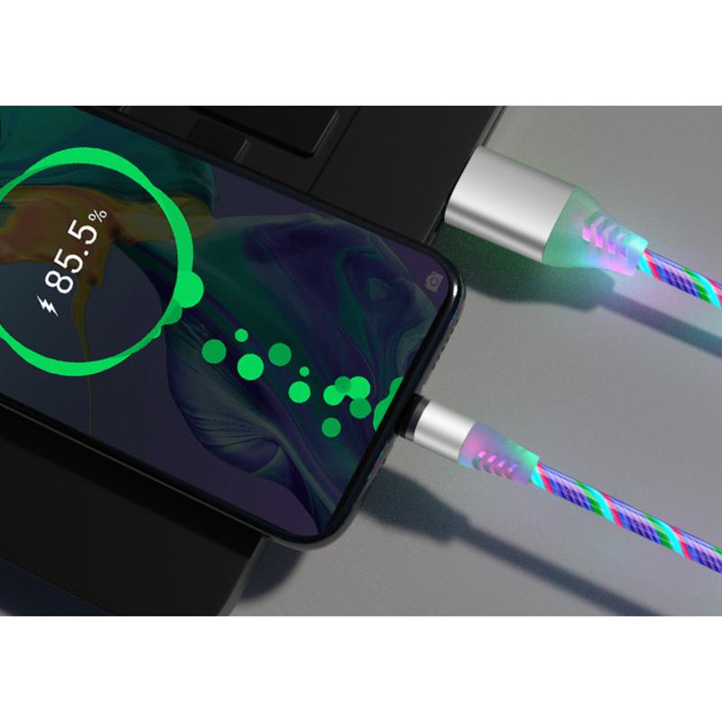 Compatible with Apple, Flowing Ligh Magnetic Streamer Data Line Cable for Iphone Android Typec Compatible with Apple, Flowing Ligh Magnetic Streamer Data Line Cable for Iphone Android Typec